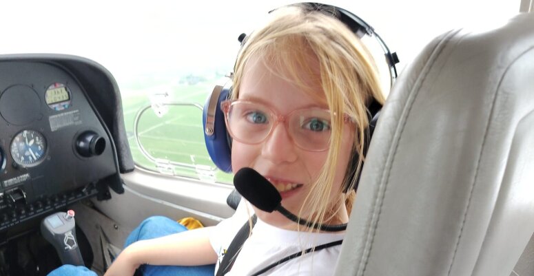 Bente werd Hoogvlieger vanaf Vliegveld Drachten