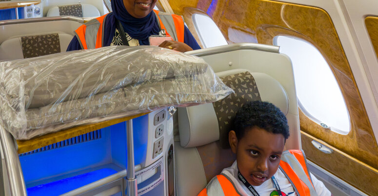 Hoogvliegers vips bij Emirates / Schiphol.