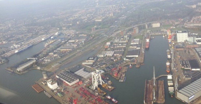 De haven van Rotterdam