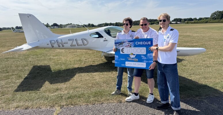 Wings for Smiles haalt ruim 10.000 euro met rondje Nederland